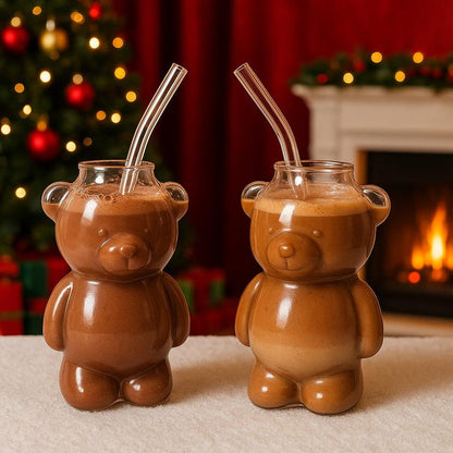 𝐂𝐮𝐭𝐞 𝐁𝐞𝐚𝐫 𝐆𝐥𝐚𝐬𝐬 𝐂𝐨𝐟𝐟𝐞𝐞 𝐌𝐮𝐠 320𝐦𝐥 𝐓𝐫𝐚𝐧𝐬𝐩𝐚𝐫𝐞𝐧𝐭 𝐂𝐮𝐩