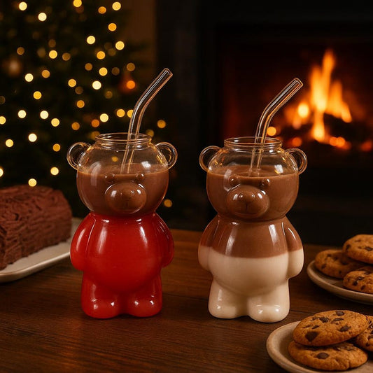 𝐂𝐮𝐭𝐞 𝐁𝐞𝐚𝐫 𝐆𝐥𝐚𝐬𝐬 𝐂𝐨𝐟𝐟𝐞𝐞 𝐌𝐮𝐠 320𝐦𝐥 𝐓𝐫𝐚𝐧𝐬𝐩𝐚𝐫𝐞𝐧𝐭 𝐂𝐮𝐩